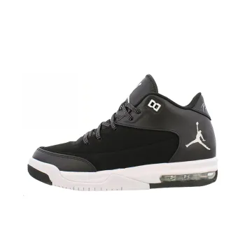 Jordan Flight Origin 3 Cushioning, Wear Resistant Mid Top Kids Lifestyle Shoes Black White Teenagers