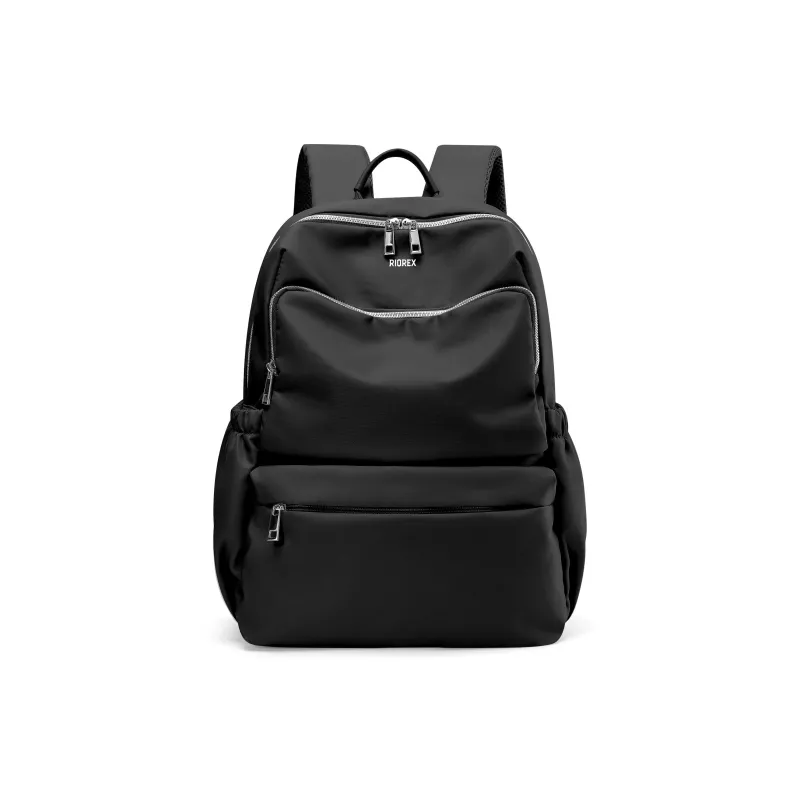 RIOREX Fabric Backpack Travel Bag Laptop Bag Backpack Regular Women's Black/Apricot/Army Green-0