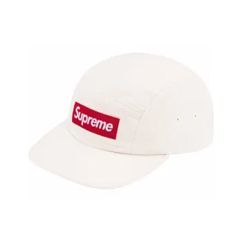 Supreme Cotton, Leather Baseball Caps Unisex Beige