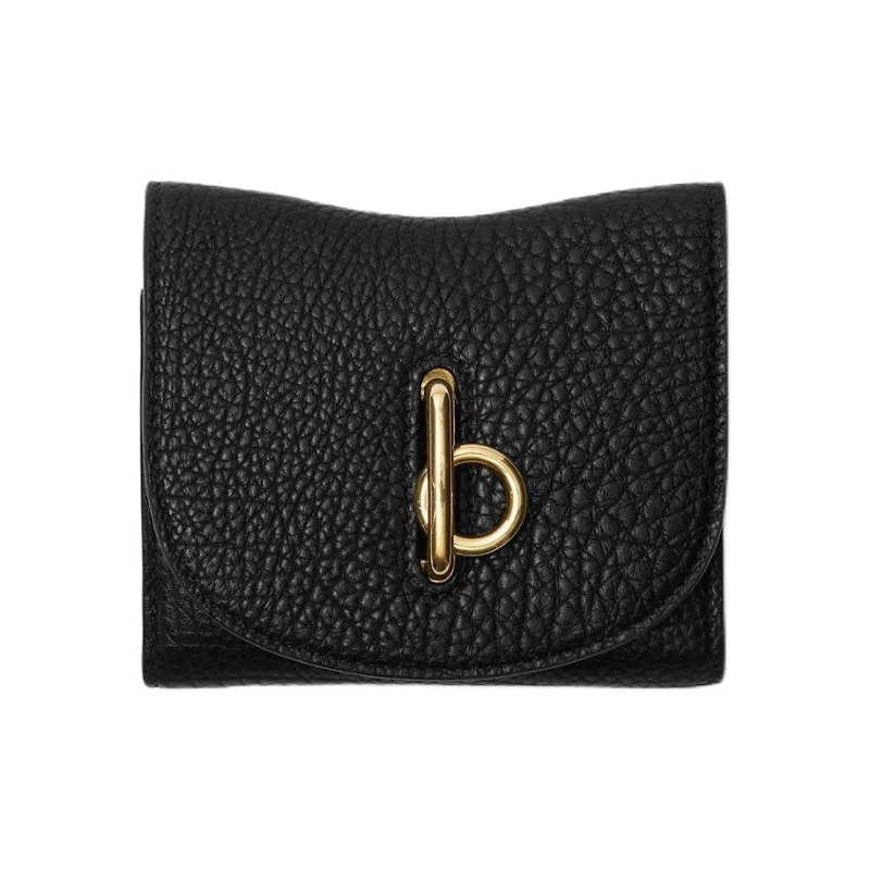 Burberry Calfskin Wallet Women's Black-0
