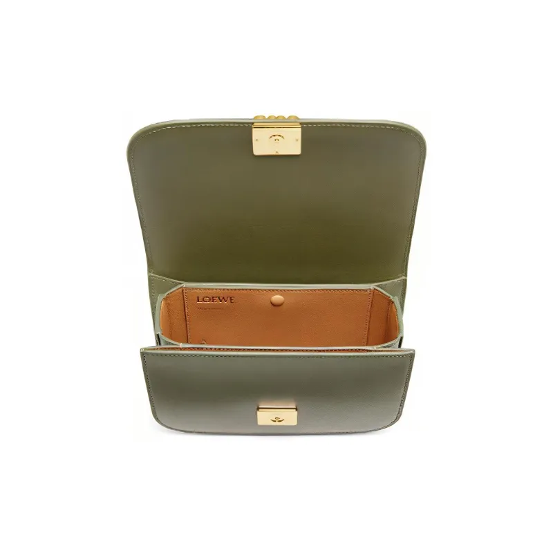 LOEWE Silk Calfskin Handbag, Shoulder Bag, Crossbody Bag Small Size Women's Avocado Green-3