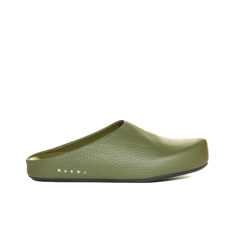 MARNI Logo Printed Slip-On Clogs-1