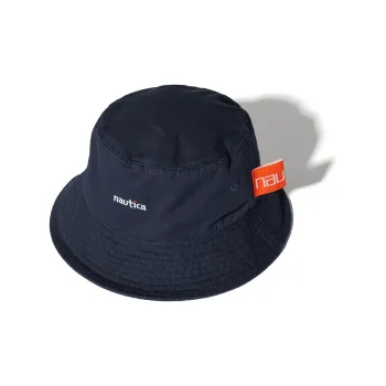 Nautica White Sail Cotton Bucket Hats Unisex