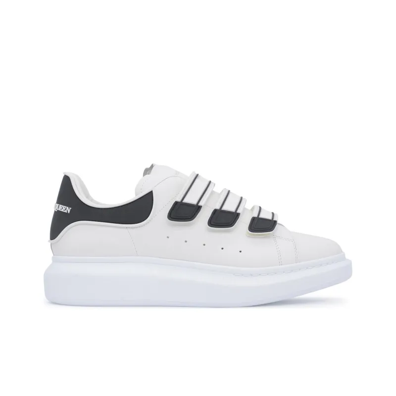 Alexander McQueen Thick Soled Leather Sneakers 'Beige Black'-1