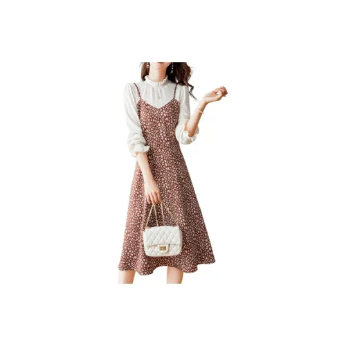 Like the age of water Long-Sleeved Dresses Women's Multicolor