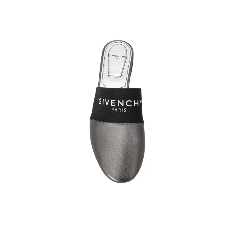 Givenchy Closed Toe Slippers Women's Black Silver-3