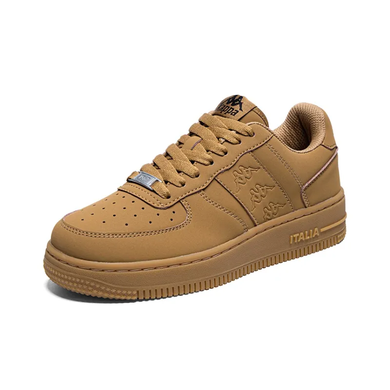 Kappa OG Anti Slip Wear Resistant Low Top Skateboard Shoes Unisex Stag Brown-2