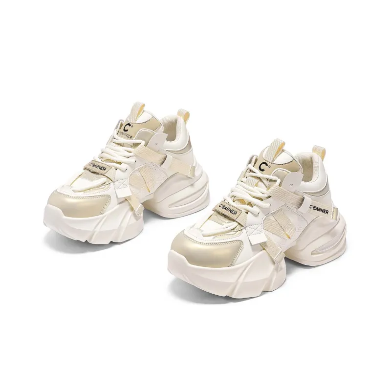 C°BANNER Low Top Chunky Sneakers Women's Gold-1
