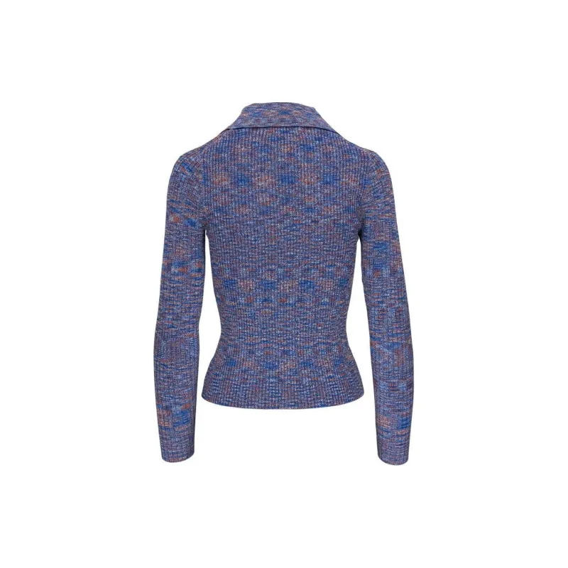 VERONICA BEARD Mélang-effect Ribbed-knit Top-1