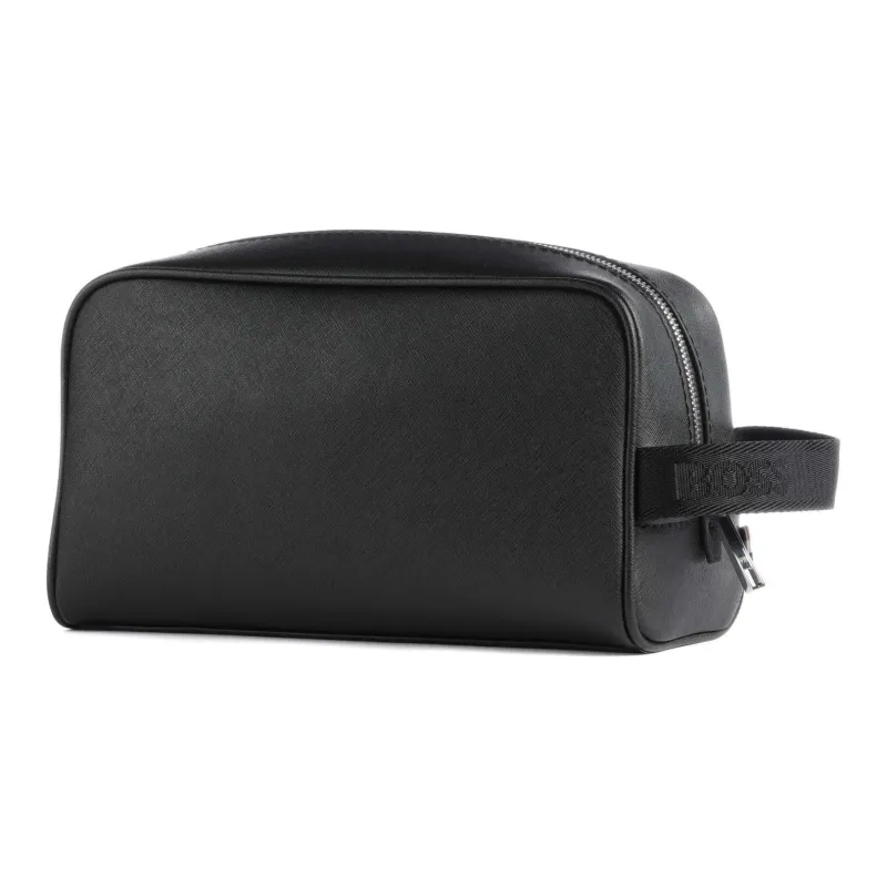 HUGO BOSS Grained Leather Clutches Toiletry Bags Men's Black-1