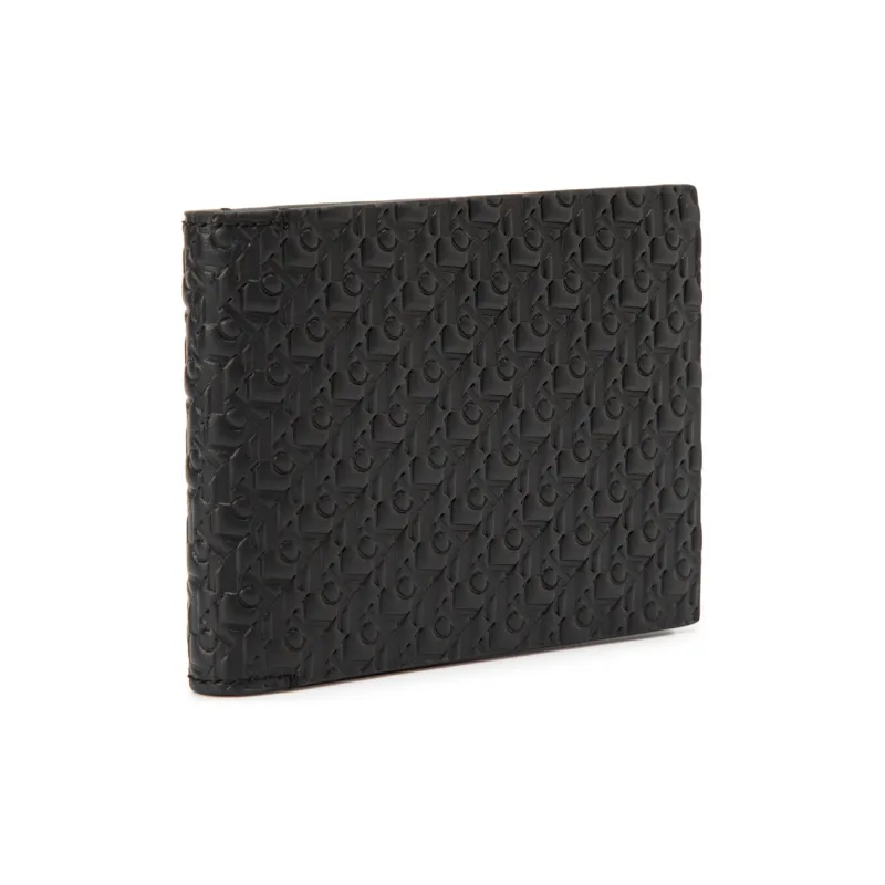 CK/Calvin Klein Cow Leather Card Holder Wallet Regular Men's Black-2