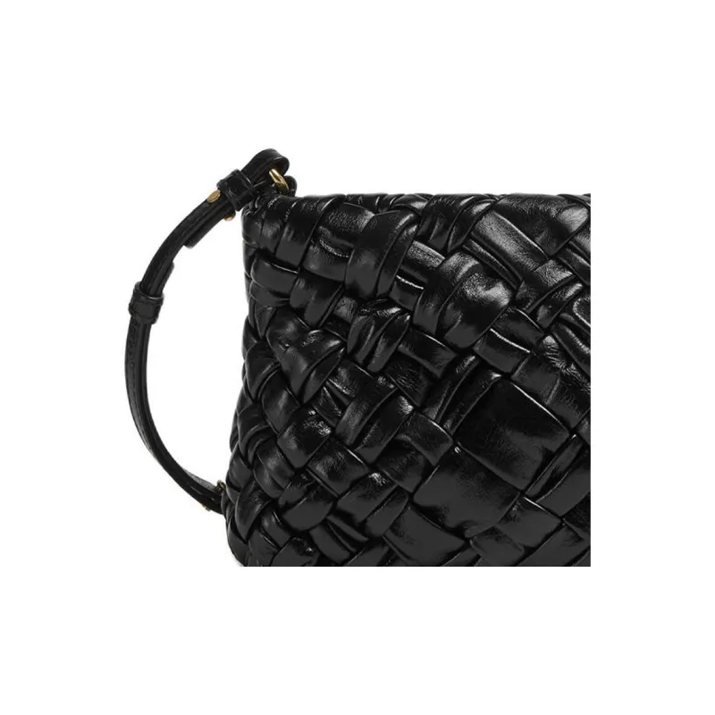 Bottega Veneta KALIMERO Cow Leather Portable One Shoulder Clutch Trumpets Women's Black-3