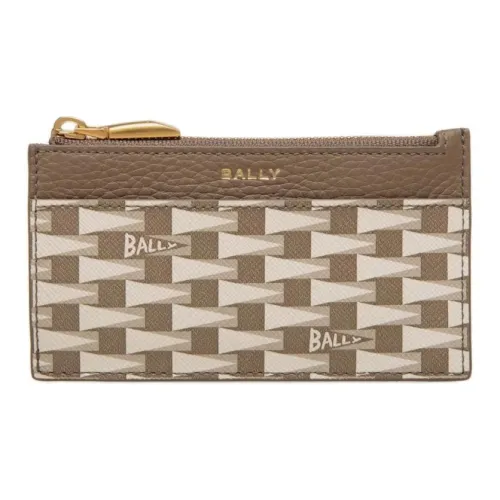 BALLY Synthetic TPU Card Holder Women's Beige