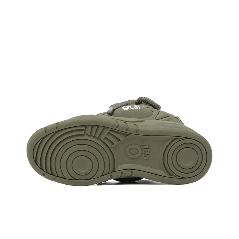 Ocai Low Top Skateboard Shoes Unisex Olive Green-3