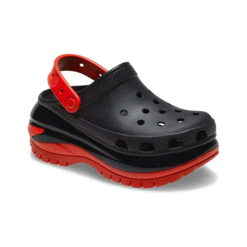 Crocs Mega Crush Clogs Unisex Black Red-2