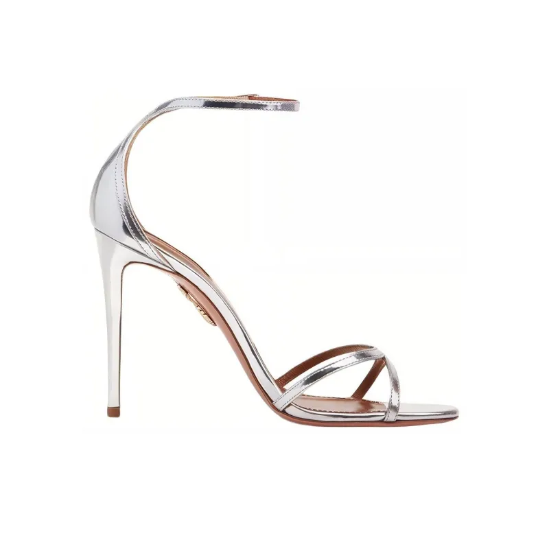 AQUAZZURA Purist Strap Sandals Women's Silver-1