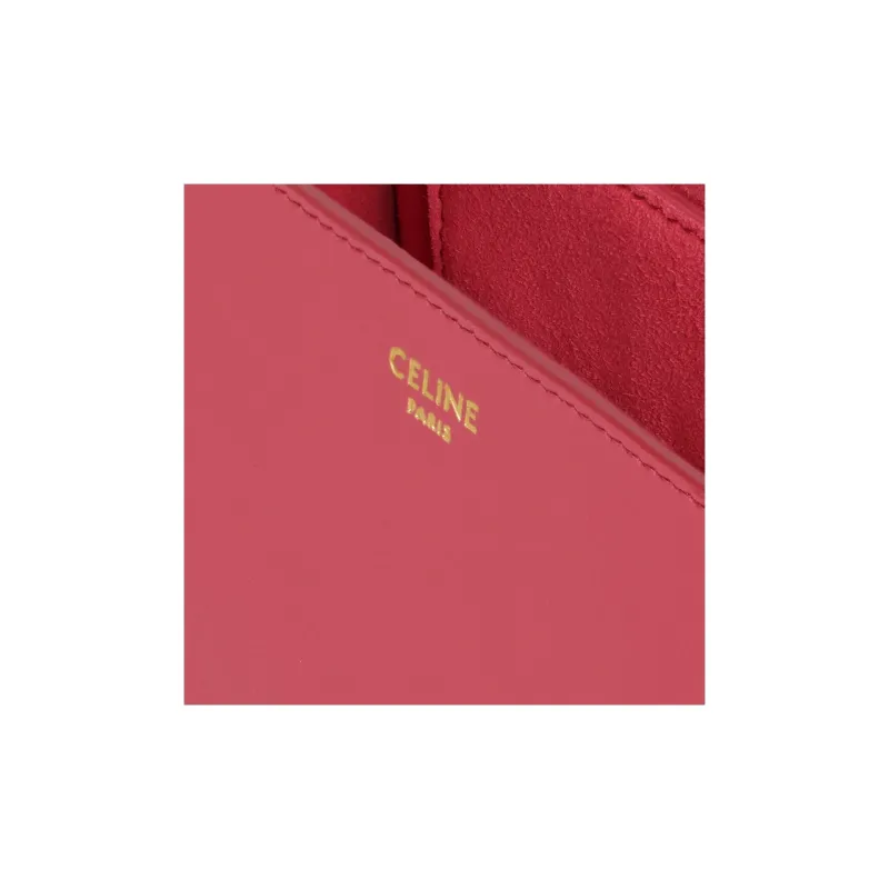 CELINE Cuir Triomphe Triumph Calfskin Crossbody Bag, Shoulder Bag Women's Pink Candy-4