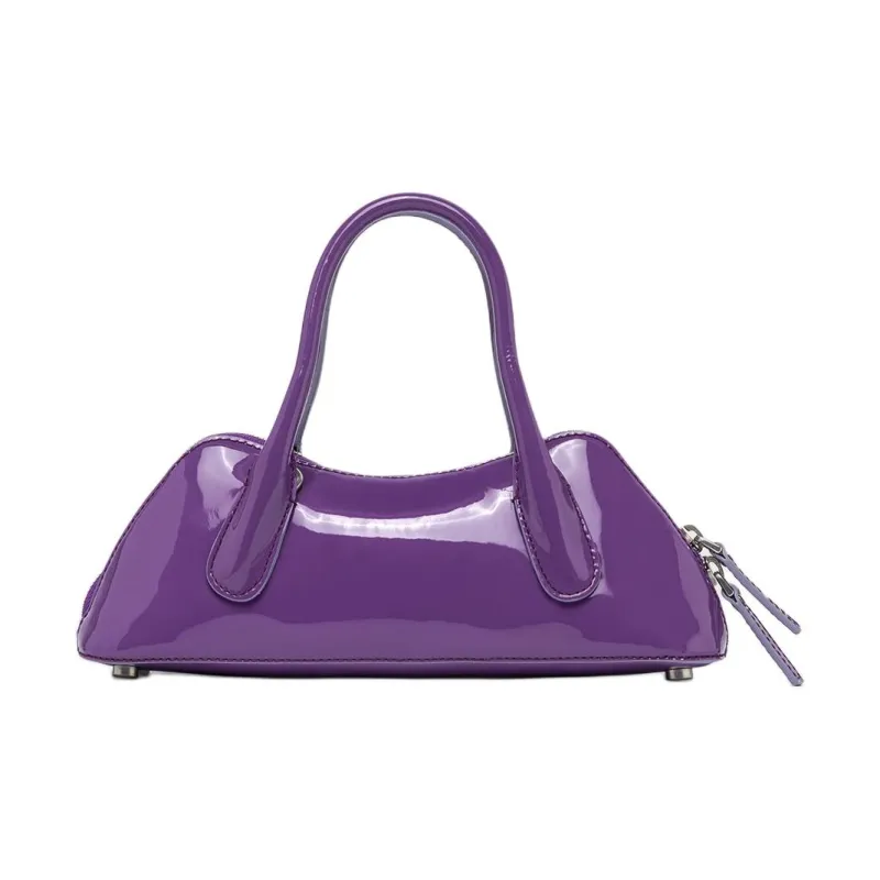Blumarine Patent Leather Shoulder Bag Crossbody Bag Handbag Mini Women's Purple-2