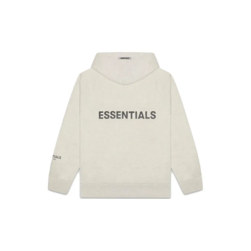 Fear Of God 3D Silicon Applique Full Zip Up Hoodie Oatmeal Heather-1