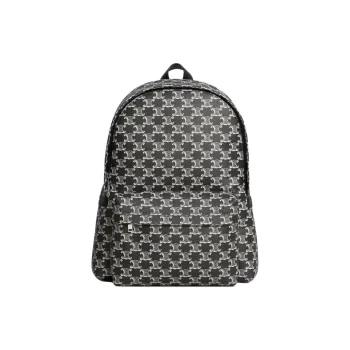 CELINE Cow Leather Backpack Men's Black & White