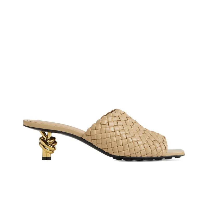 Bottega Veneta Knot Slip Resistant Slide Slippers Women's Brown-1
