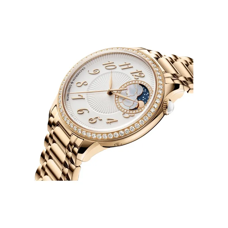 VACHERON CONSTANTIN Automatic Mechanical Movement Women's Watch Watch 37mm White Dial 18K Rose Gold Watch Case-1