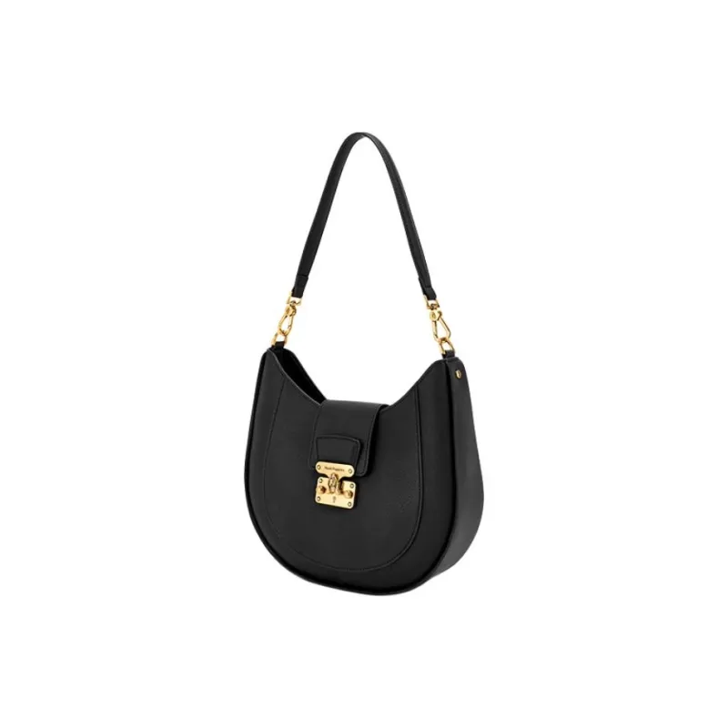 Hush Puppies Synthetic Leather Underarm Crossbody Bag, Shoulder Bag Women's Black-1