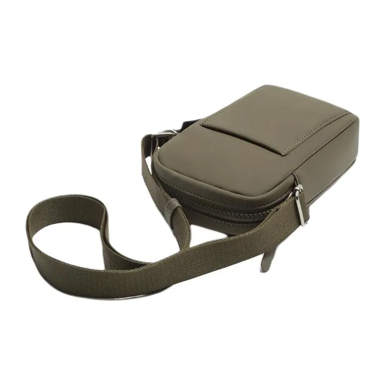 ZARA PU Shoulder Bag Crossbody Bag Mini Men's Khaki Green-1