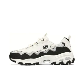 Skechers D'Lites Biggest Fan Shoes 'White Black' Women's