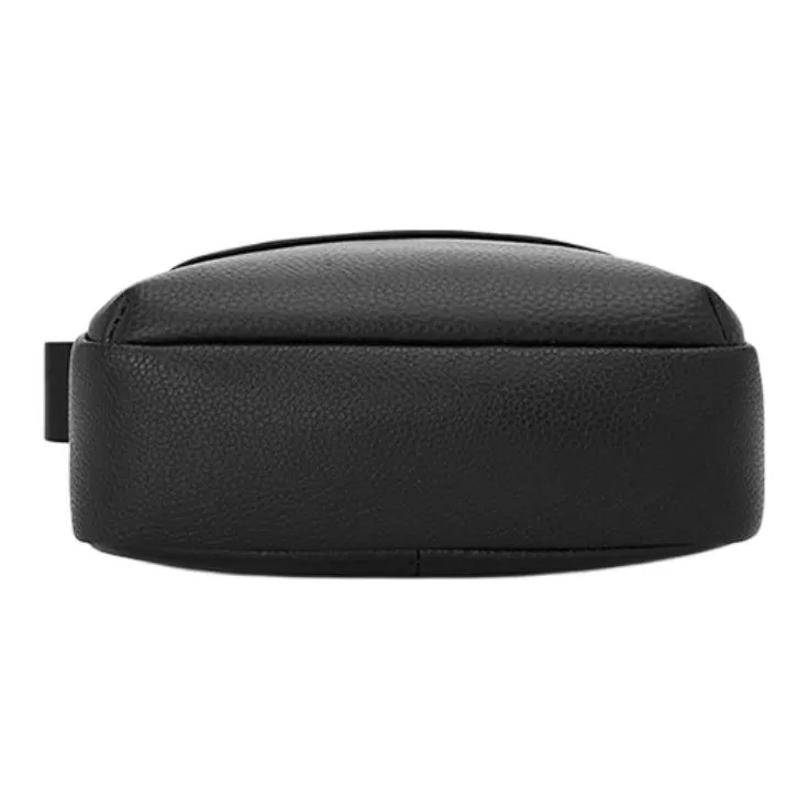 MEXICAN Litchi Grain Cow Leather With Synthetic Leather Shoulder Bag, Crossbody Bag Regular Men's Black-5