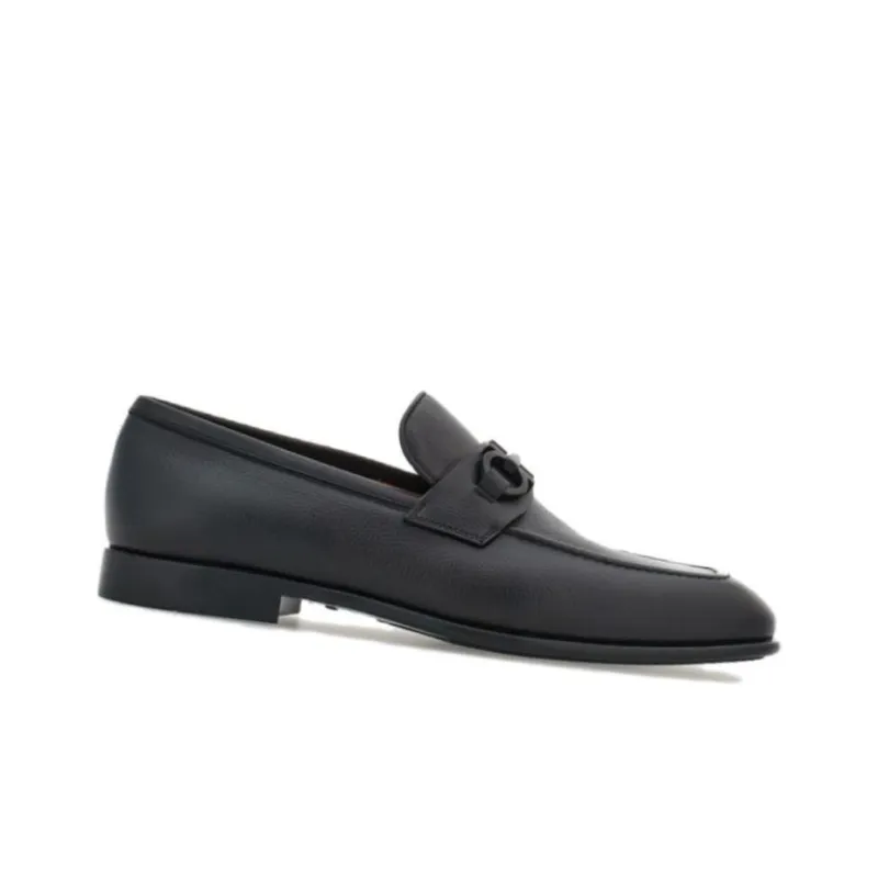 FERRAGAMO Gancini-buckle Leather Loafers-1