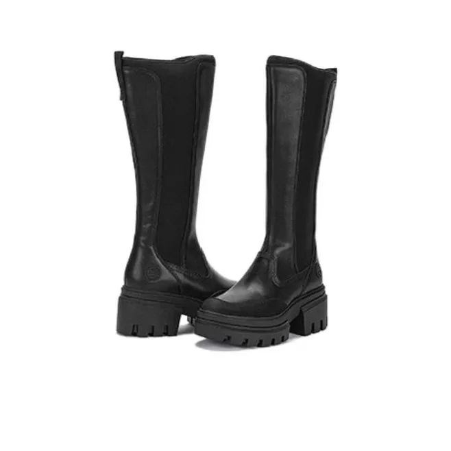Timberland Everleigh Ventilated Waterproof Wear resistant Knee High Outdoor Boots Women's Black-3