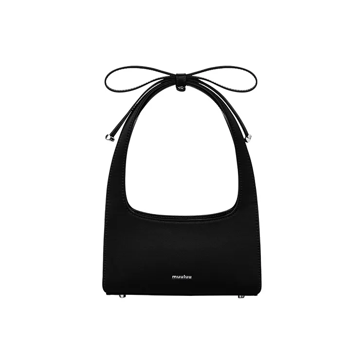 Muuluu Mercerized Satin Birthday Shoulder Bag, Handbag Small Size Women's Dragon Fruit/Black/Vintage Magenta-1