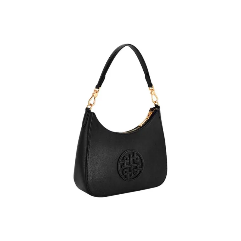 Hush Puppies Special Textured Cow Leather Crossbody Shoulder Bags Women's Black-2