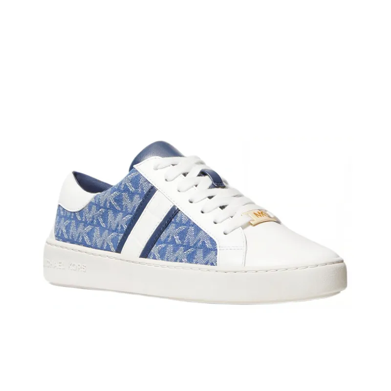 MICHAEL KORS Keaton Low Top Stylish Skateboarding Shoes Women's White Blue-3