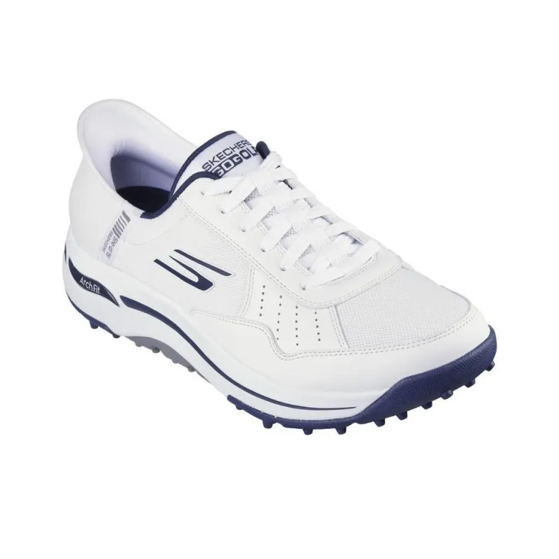 Skechers Go Golf Anti Slip Wear Resistant Low Top Casual Shoes Men's White-2