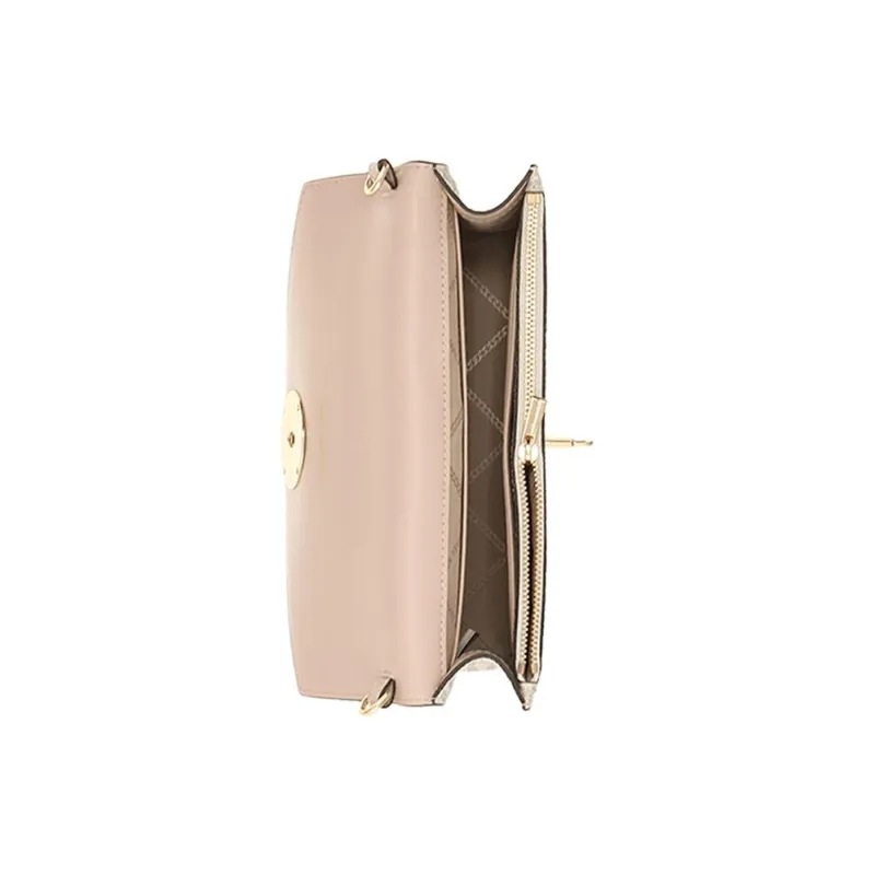 MICHAEL KORS Charm PVC Chain Bag Shoulder Bag Crossbody Bag Small Size Women's Vanilla With Pink-4