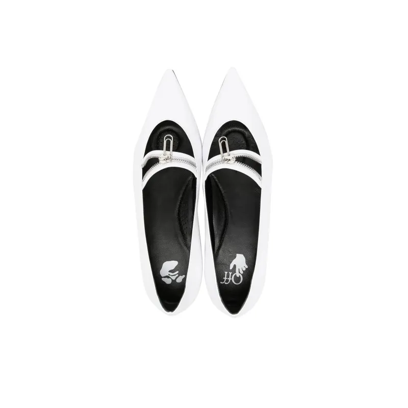 OFF WHITE Paperclip detail Ballerina Shoes Women's-4