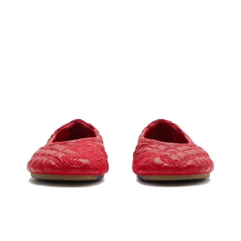 Burberry Sadler Leather Ballerina Shoes-2
