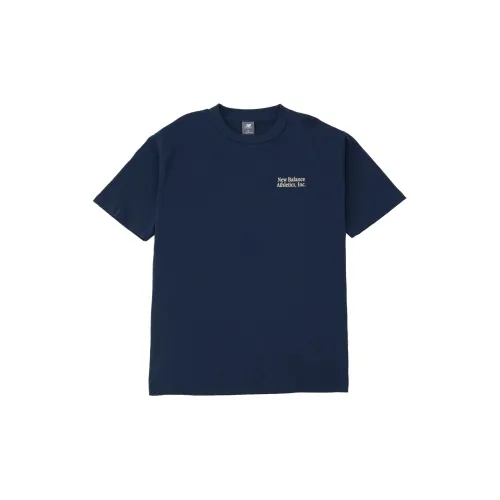 New Balance Athletics Flocked T-Shirts Men Marine Blue