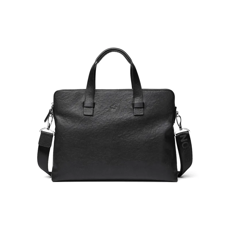 BISON DENIM Top Grain Cow Leather Handbags Briefcases Regular Men's Black-0