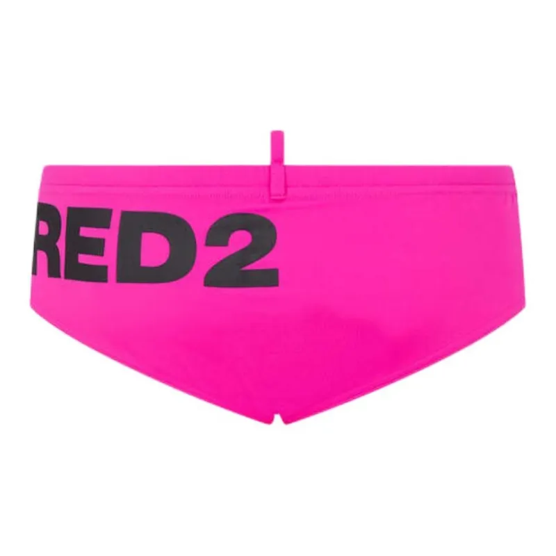DSQUARED 2 Maxi Logo Swim Brief Swimming Shorts Men's Purple-1