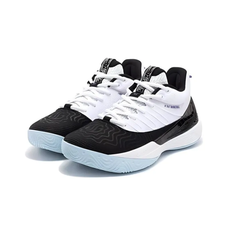 361° AG Sparkling 2.0 Yin Yang Cushioning Slip Resistant Mid Top Basketball Shoes Men's Obsidian-1