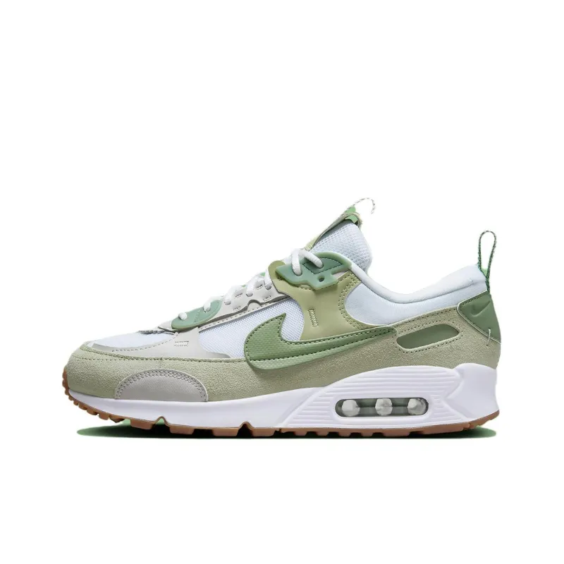 Nike Air Max 90 Futura White Olive Aura Gum Medium Brown Oil Green Women's-0