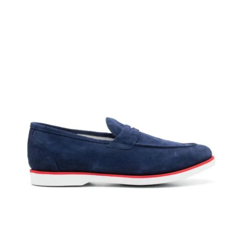 KITON Penny Slot Suede Loafers-1