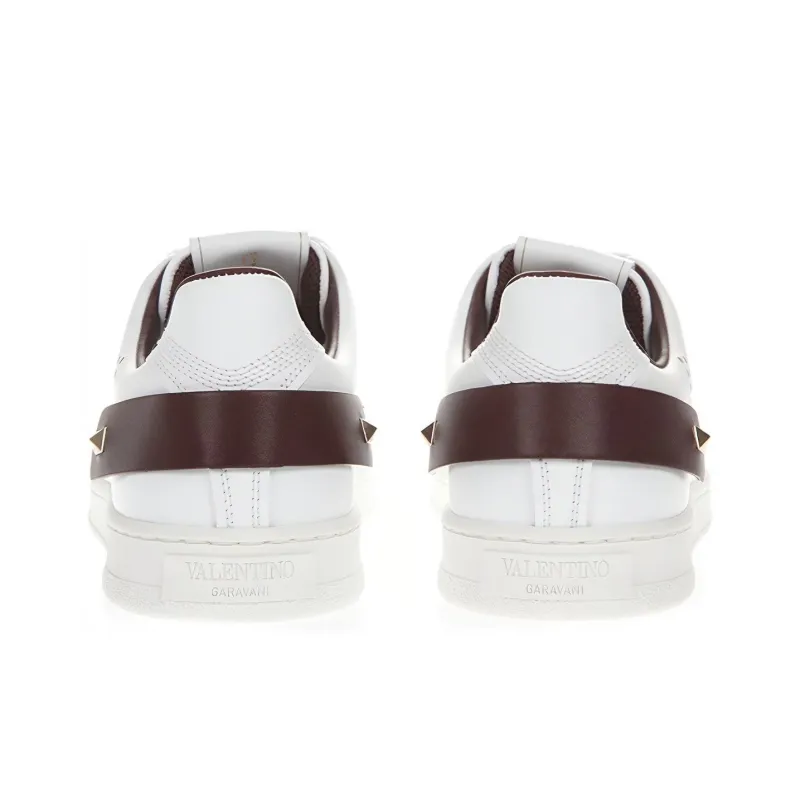 Valentino Backnet VLOGO Low Top Stylish Skateboarding Shoes Men's Dark Red-3
