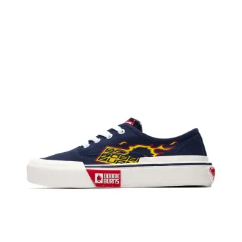 BOBBIE BURNS Low Top Canvas Shoes Unisex Blue