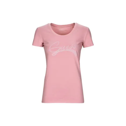 GUESS T-Shirts Women's Pink