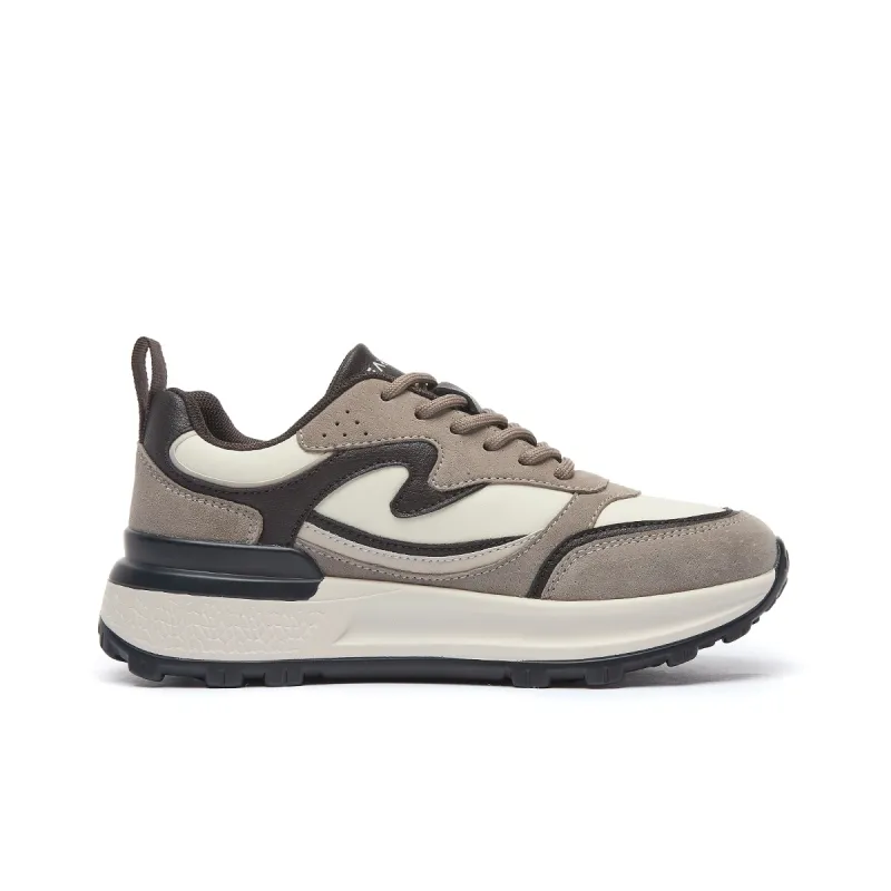 YEARCON Casual Shoes Women's Low Top White Gray/Dark Lake Green, Light Lotus Gray/Olive Brown-7