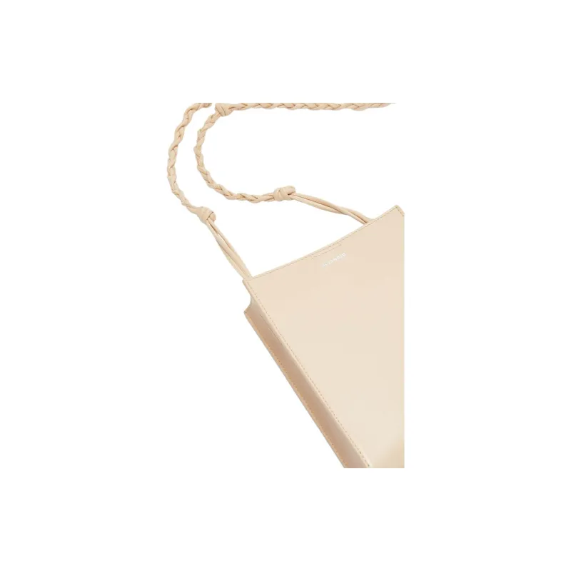 JIL SANDER Calfskin Shoulder Bag Women's Beige-3